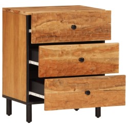 Table de chevet 50x33x60 cm bois d'acacia solide 