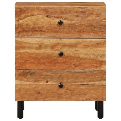 Table de chevet 50x33x60 cm bois d'acacia solide 