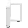 Pieds de table basse en T, 2 pièces, blanc, 70 x 25 x (30-31) cm, acier 