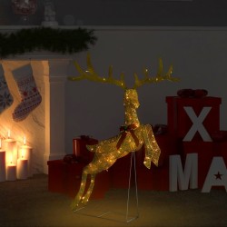 Renne volant de décoration de Noël 120 LED Doré blanc chaud 