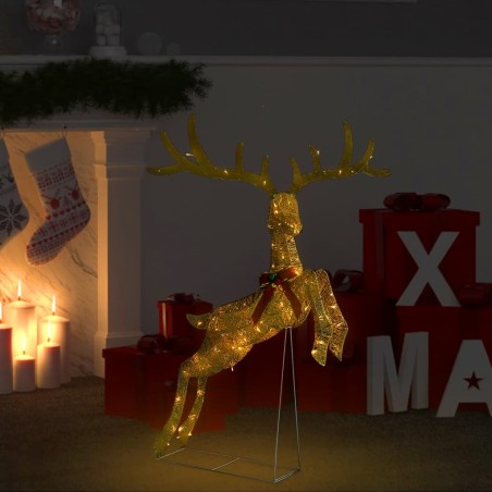 Renne volant de décoration de Noël 120 LED Doré blanc chaud 