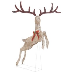Renne volant de décoration de Noël 120 LED Doré blanc chaud 
