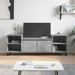 Meuble TV Gris béton 160x35x55 cm Bois d'ingénierie 