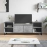 Meuble TV Gris béton 160x35x55 cm Bois d'ingénierie 