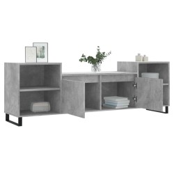 Meuble TV Gris béton 160x35x55 cm Bois d'ingénierie 