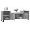 Meuble TV Gris béton 160x35x55 cm Bois d'ingénierie 