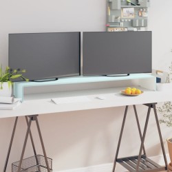 Meuble TV/Support pour moniteur 120x30x13 cm verre vert 
