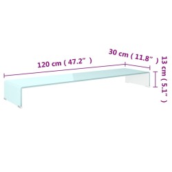 Meuble TV/Support pour moniteur 120x30x13 cm verre vert 