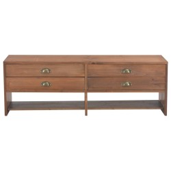 Meuble TV avec 4 tiroirs 120x30x40 cm Bois massif de sapin 