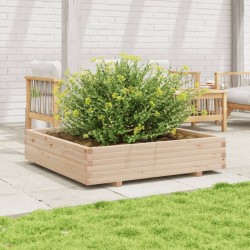 Jardinière 110x110x26,5 cm bois de pin massif 