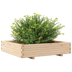Jardinière 110x110x26,5 cm bois de pin massif 