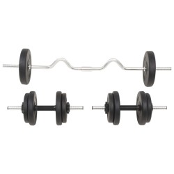 Ensemble d'haltères et barres d'haltères 30 kg 