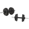 Ensemble d'haltères et barres d'haltères 30 kg 