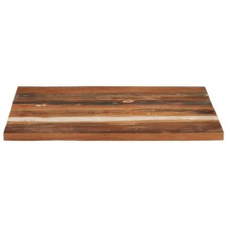 Dessus de table carré 70x70 cm 25-27 mm Bois de récupération 