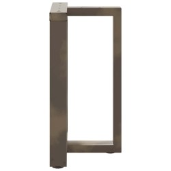 Pieds de table à manger en T, 2 pièces, noir, 50 x 35 x (72-73) cm, acier 