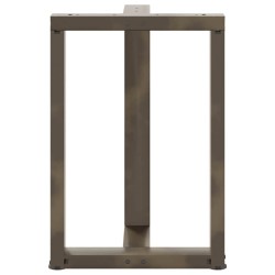 Pieds de table à manger en T, 2 pièces, noir, 50 x 35 x (72-73) cm, acier 