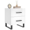 Tables de chevet 2 pcs blanc brillant 40x35x47,5 cm 