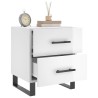 Tables de chevet 2 pcs blanc brillant 40x35x47,5 cm 