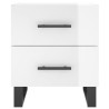 Tables de chevet 2 pcs blanc brillant 40x35x47,5 cm 