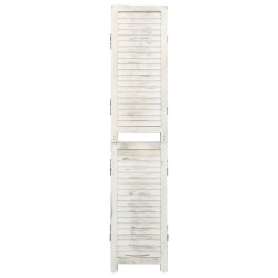 Cloison de séparation 4 panneaux Blanc antique 140x165 cm Bois 