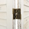 Cloison de séparation 4 panneaux Blanc antique 140x165 cm Bois 