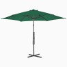 Parasol d'extérieur avec mât en acier 300 cm Vert 