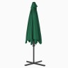 Parasol d'extérieur avec mât en acier 300 cm Vert 