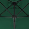 Parasol d'extérieur avec mât en acier 300 cm Vert 