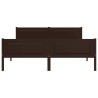 Cadre de lit sans matelas pin massif marron foncé 160x200 cm 