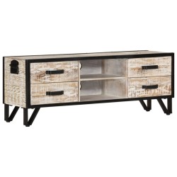 Meuble TV 110x30x41 cm Bois d'acacia massif 
