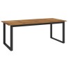 Table de jardin et pieds en forme de U 200x90x75 cm bois acacia 