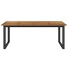 Table de jardin et pieds en forme de U 200x90x75 cm bois acacia 