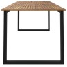 Table de jardin et pieds en forme de U 200x90x75 cm bois acacia 