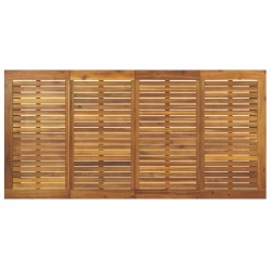 Table de jardin et pieds en forme de U 200x90x75 cm bois acacia 