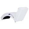 Chaise longue de massage avec oreiller Blanc Similicuir 