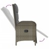 Chaises inclinables de jardin lot de 2 et table résine tressée 
