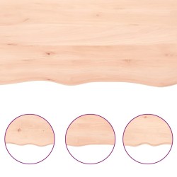 Dessus de table bois massif non traité bordure assortie 