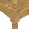 Chaises Batavia lot de 2 coussins à carreaux gris Teck massif 