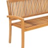 Banc de jardin empilable et coussin 159 cm Bois de teck massif 