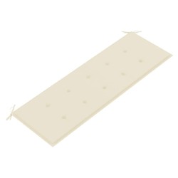 Banc de jardin empilable et coussin 159 cm Bois de teck massif 