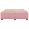 Cadre de lit sans matelas rose 200x200 cm velours 