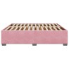 Cadre de lit sans matelas rose 200x200 cm velours 
