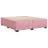 Cadre de lit sans matelas rose 200x200 cm velours 