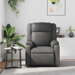 Fauteuil de massage inclinable Gris Similicuir 