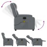 Fauteuil de massage inclinable Gris Similicuir 