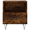 Table de chevet chêne fumé 40x35x47,5 cm bois d’ingénierie 