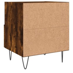 Table de chevet chêne fumé 40x35x47,5 cm bois d’ingénierie 