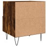 Table de chevet chêne fumé 40x35x47,5 cm bois d’ingénierie 