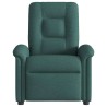 Fauteuil de massage inclinable électrique Vert foncé Tissu 
