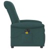 Fauteuil de massage inclinable électrique Vert foncé Tissu 